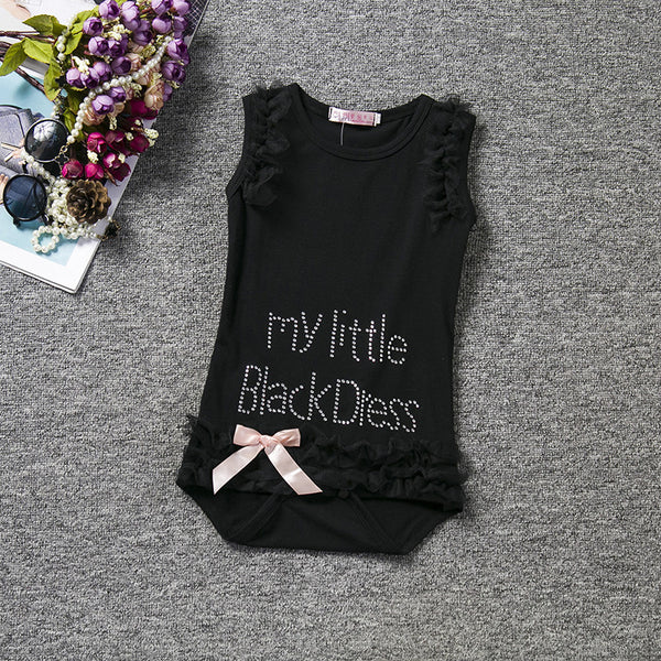 My Little Black Dress Baby Romper Black / 0-3 months