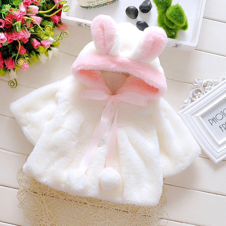Lovely winter coat with rabbit ears on hat - Smart Cute Babies