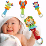 Cute Plush Animal Hand Bells Baby Rattle Ring - Smart Cute Babies