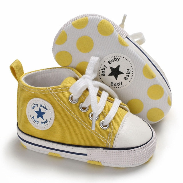 Amazon.com: GYQWJPC Baby Shoes Baby Boys Girls First Walkers Cute Animal  Pattern Crib Shoes Toddler Cute Soft Sole Non-Slip Prewalkers Shoes (Color  : Yellow, Shoe Size : 16(12cm)) : Clothing, Shoes &