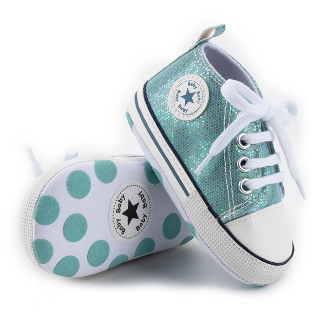 Mint green baby shoes online