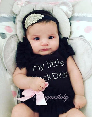 My Little Black Dress Baby Romper Black / 0-3 months My Little Black Dress Baby Romper Black / 0-3 months