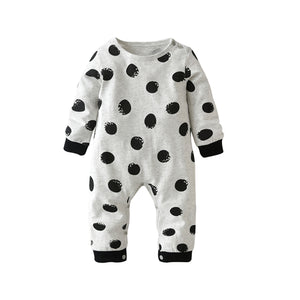 Adorable Long-sleeved, Dotted 'Wasn't Me'  Jumpsuit - Smart Cute Babies