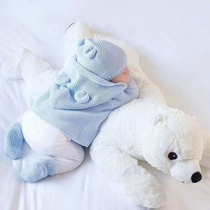 Newborn Baby Stuffed Polar Bear Pillow - Smart Cute Babies