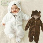 Cute Bear Fleece Overall Romper - Smart Cute Babies