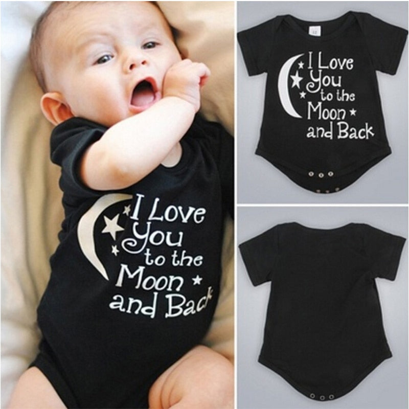 'I Love You To The Moon And Back' Baby Romper - Smart Cute Babies