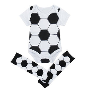 Soccer Baby Romper with Leg Warmers - Smart Cute Babies