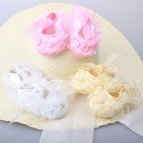 Lace Flowery Formal Baby Shoes - Smart Cute Babies